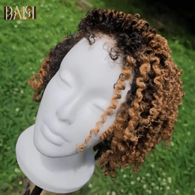 BAISI Fashion Highlight Kinky Curly BOB Wig