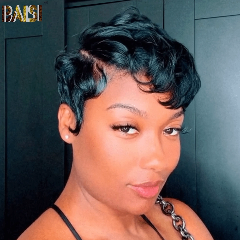Baisi Fashion Short Pixie Cut Lace Wig