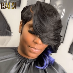 BAISI Fashion Side Part Lace BOB With Purple