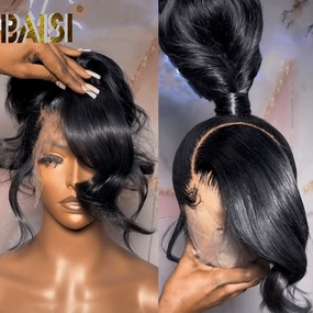 BAISI Fashion Style Full Lace Wig With Ponytail