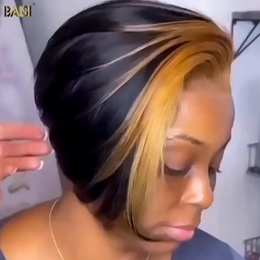 Baisi Front Honey Blonde Short Wig