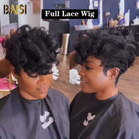 BAISI Full Lace Bleached Knot With Sexy Wavy Wig