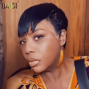 BAISI Full Lace Breathable Short Cut Wig