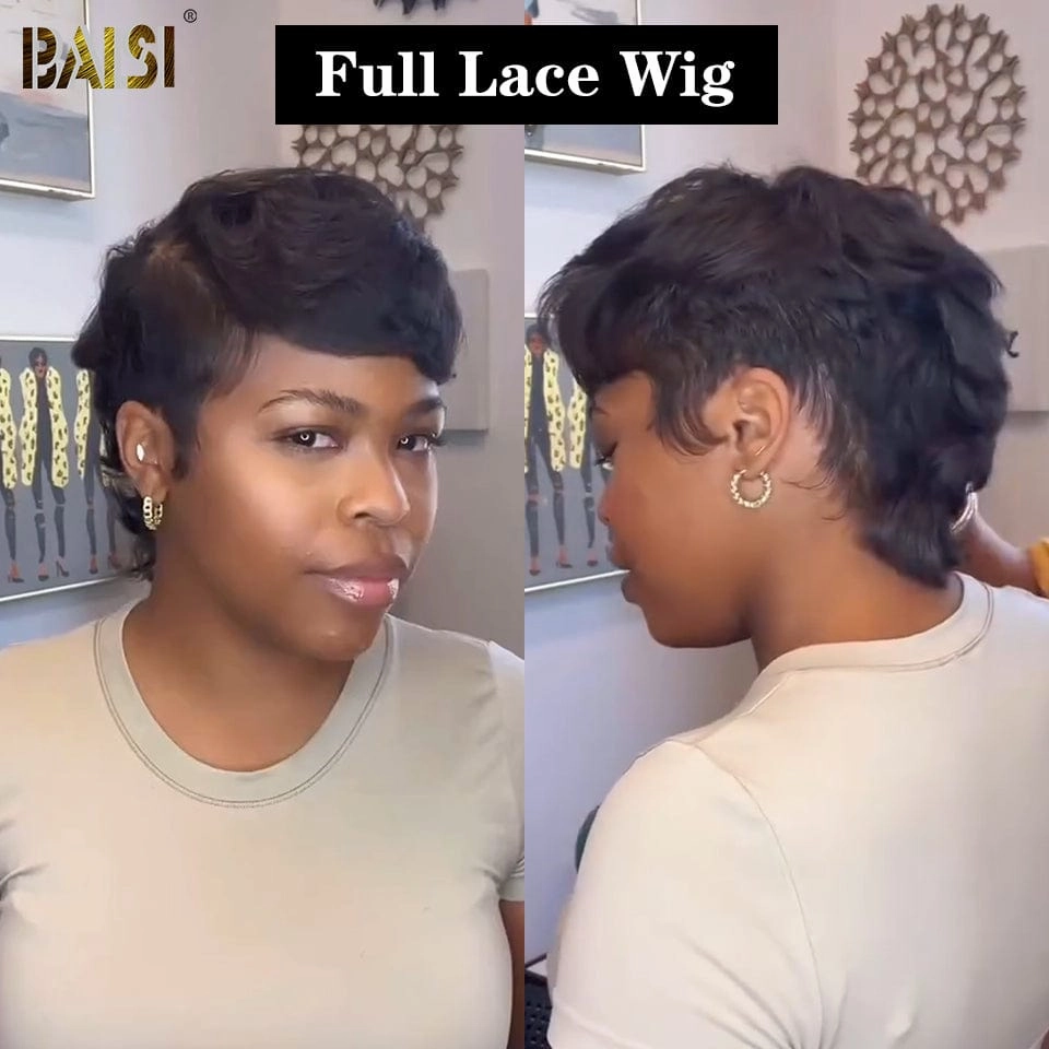 BAISI Full Lace Mullet Straight Wig
