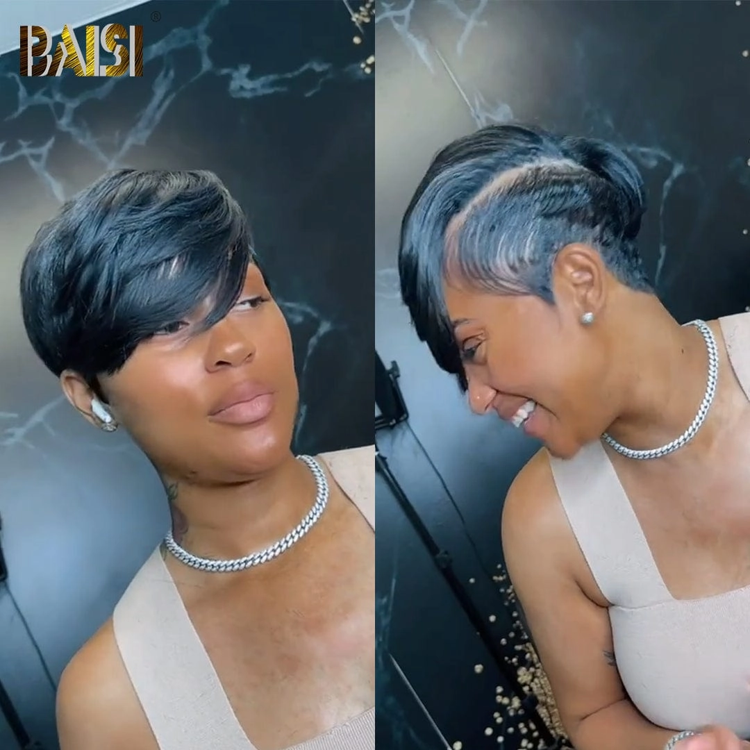 BAISI Full Lace Pretty Short Cut Wig