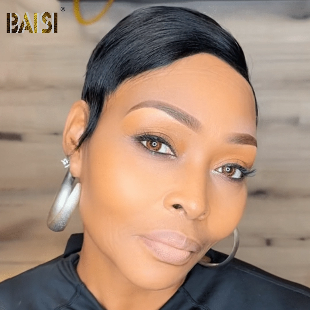 BAISI Full Lace Side Part Breathable Pre-Cut Wig