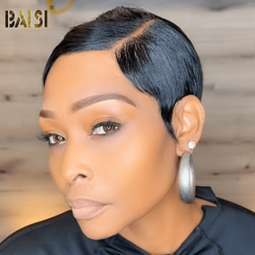 BAISI Full Lace Side Part Breathable Pre-Cut Wig