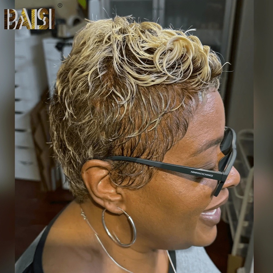 BAISI Full Lace Super Short 4/613 Wig