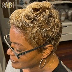 BAISI Full Lace Super Short 4/613 Wig