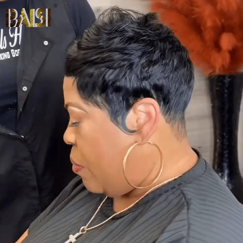 BAISI Full Lace Super Short Fashion Wig