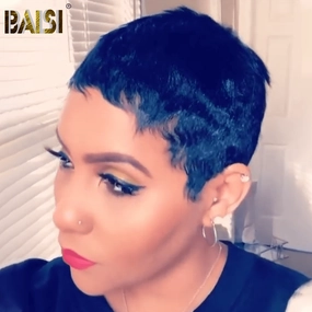 BAISI Full Lace Super Short Natrual Wig
