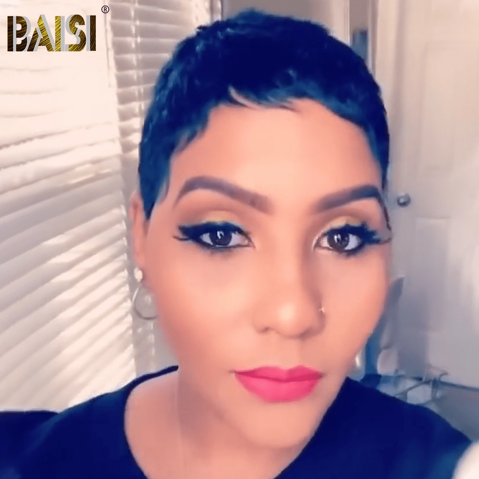 BAISI Full Lace Super Short Natrual Wig