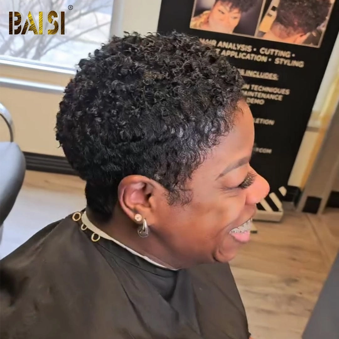 BAISI Full Lace Tight Curl Wig