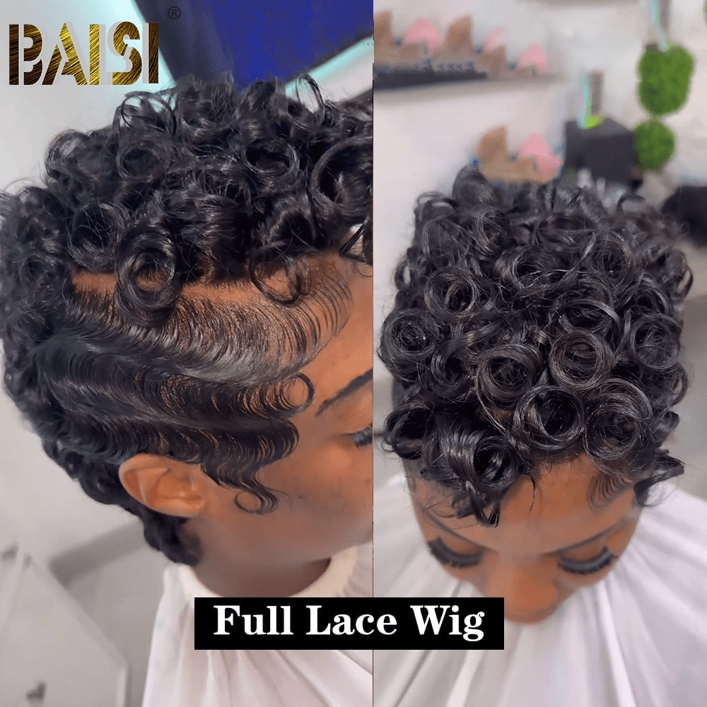 BAISI Full Lace With Curly Wig