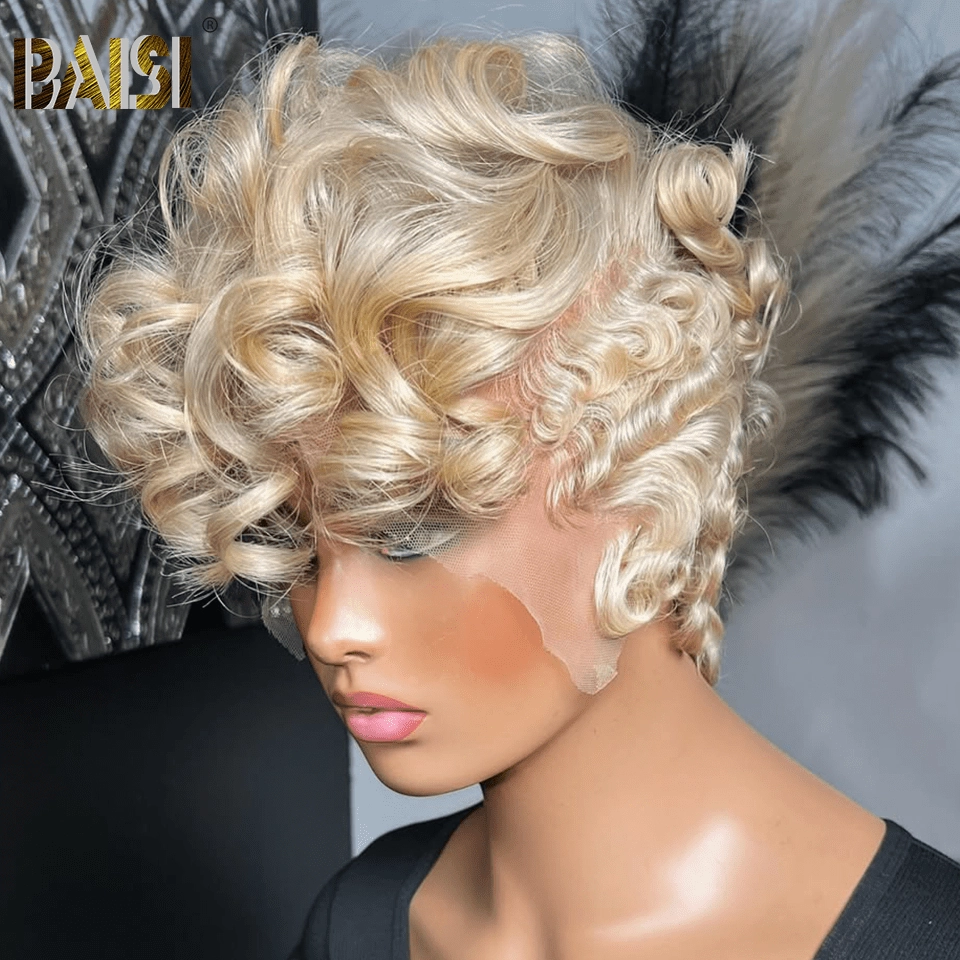 BAISI Full Lace With Wave Blonde Wig