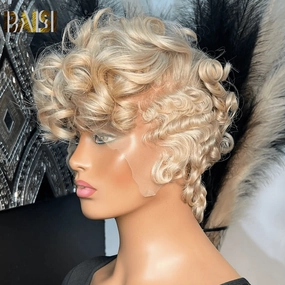 BAISI Full Lace With Wave Blonde Wig