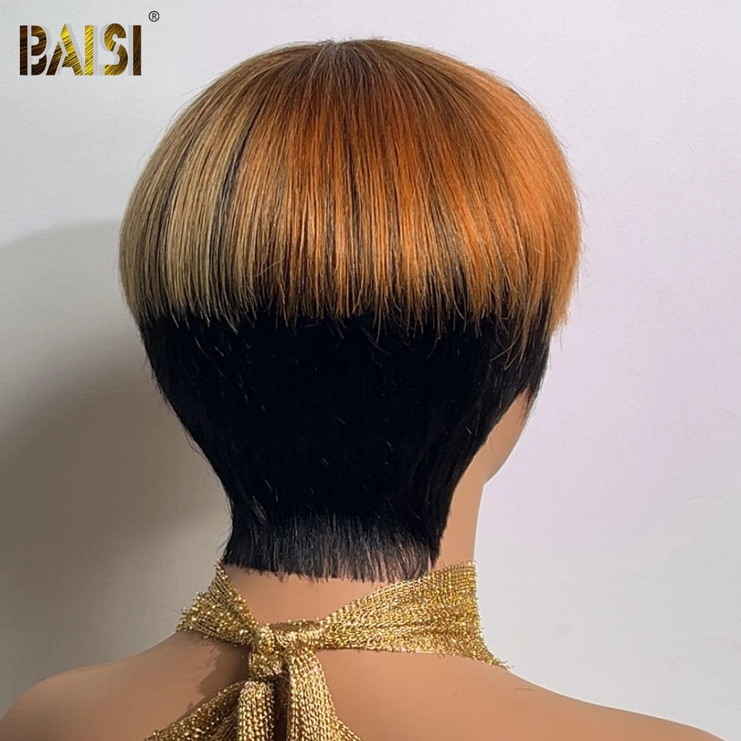 BAISI Giner/#30/#4 Colorful PIxie Wig