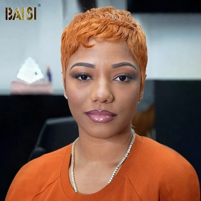 BAISI Ginger Machine Made Short Cut Wig