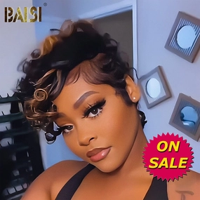 BAISI Highlight Finger Wave Lace Wig