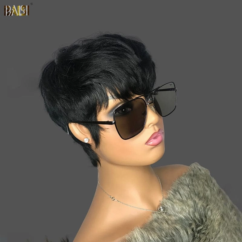 BAISI Kristen Machine Made Short Cut Wig