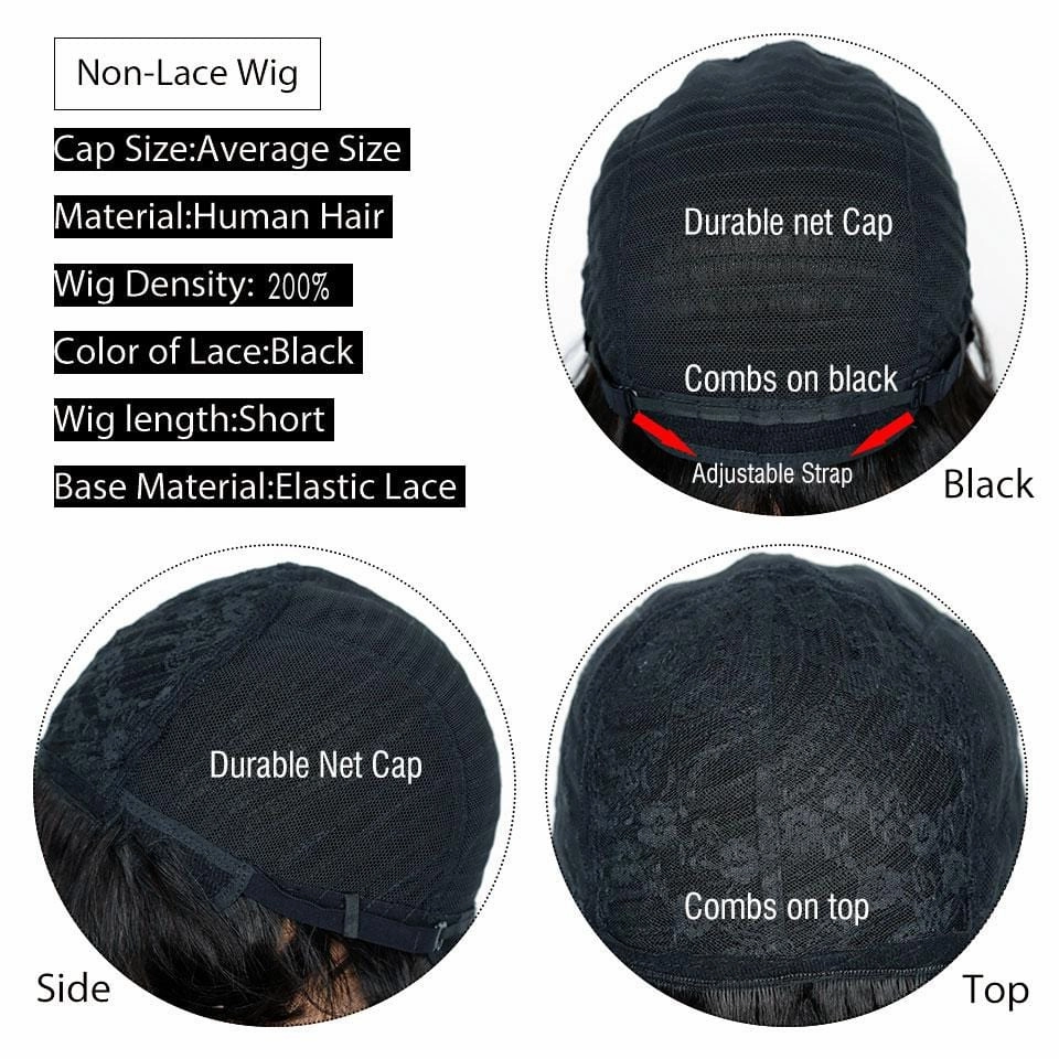 BAISI Kristen Machine Made Short Cut Wig