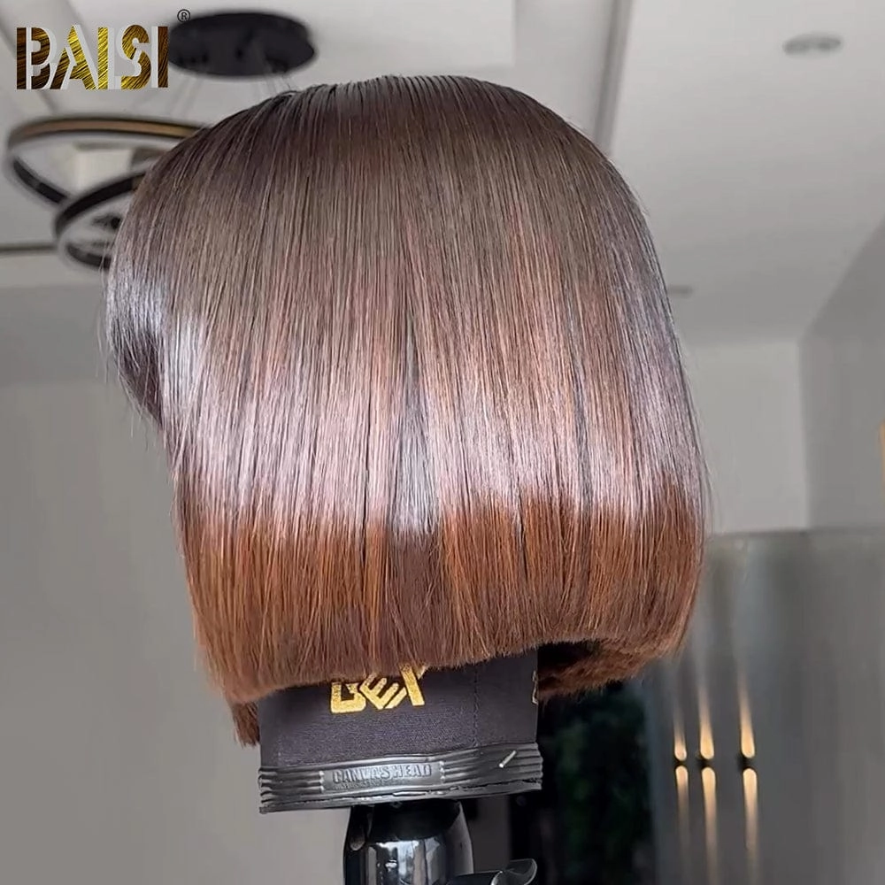 Baisi Machine Made Double Drawn 1b/30 Straight Bang Wig