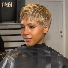 BAISI Machine Made Elegant Short Pixie Cut Wig
