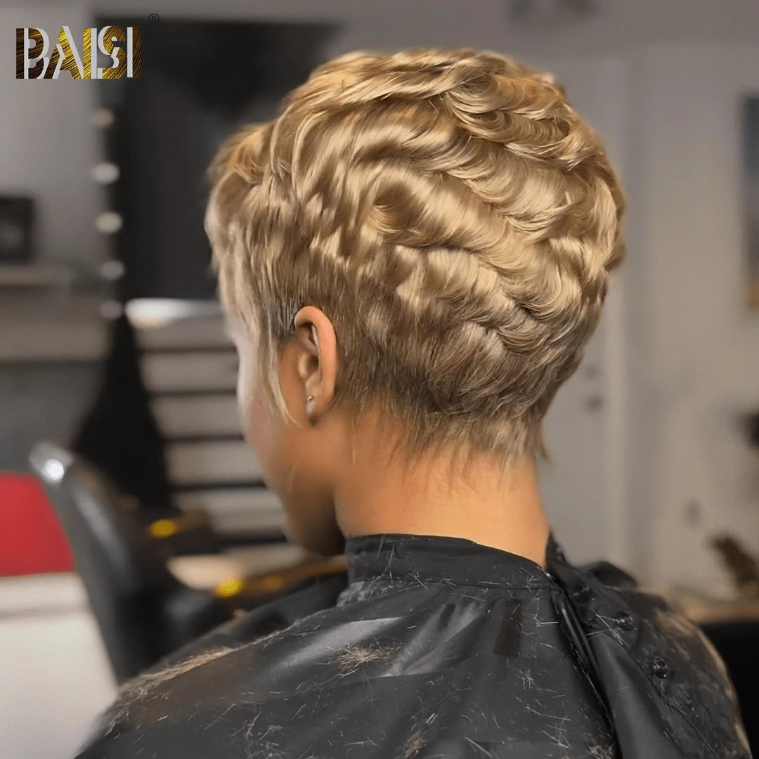 BAISI Machine Made Elegant Short Pixie Cut Wig