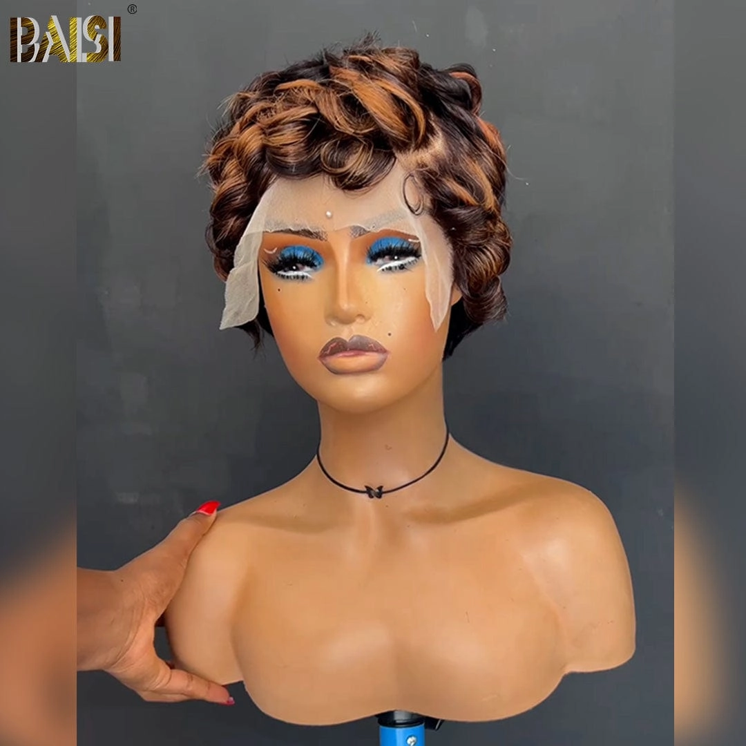 BAISI Mix Color Finger Wave Lace Wig