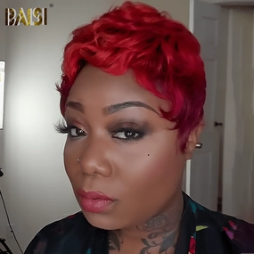 BAISI Sexy Firey Pixie Clip In Wig