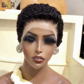 BAISI Sexy Pixie Layered Lace Wig