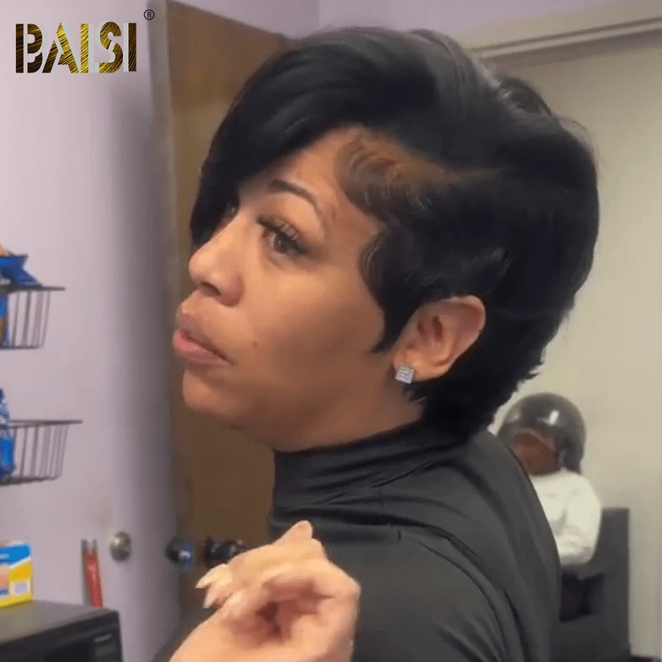 BAISI Sexy Side Part With Short Cut Full Lace Wig
