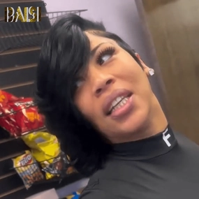 BAISI Sexy Side Part With Short Cut Full Lace Wig