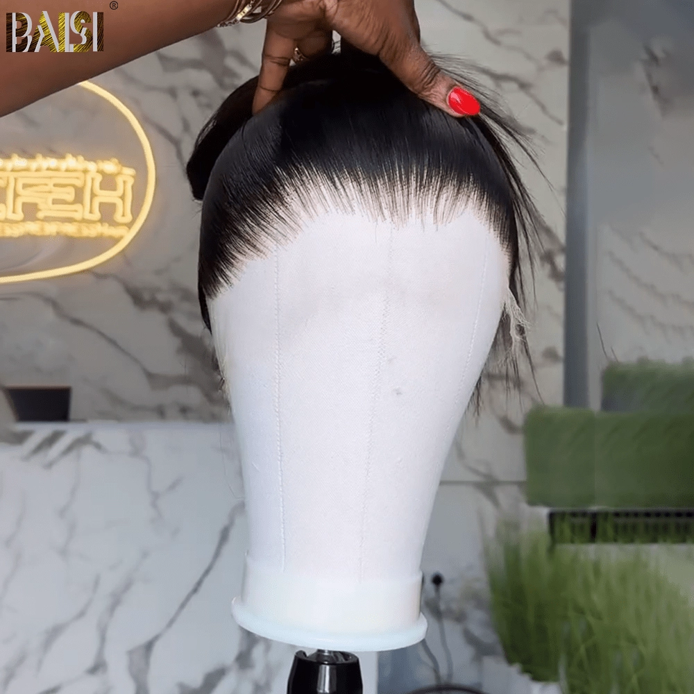 BAISI Straight Full Lace Wig With Ponytail