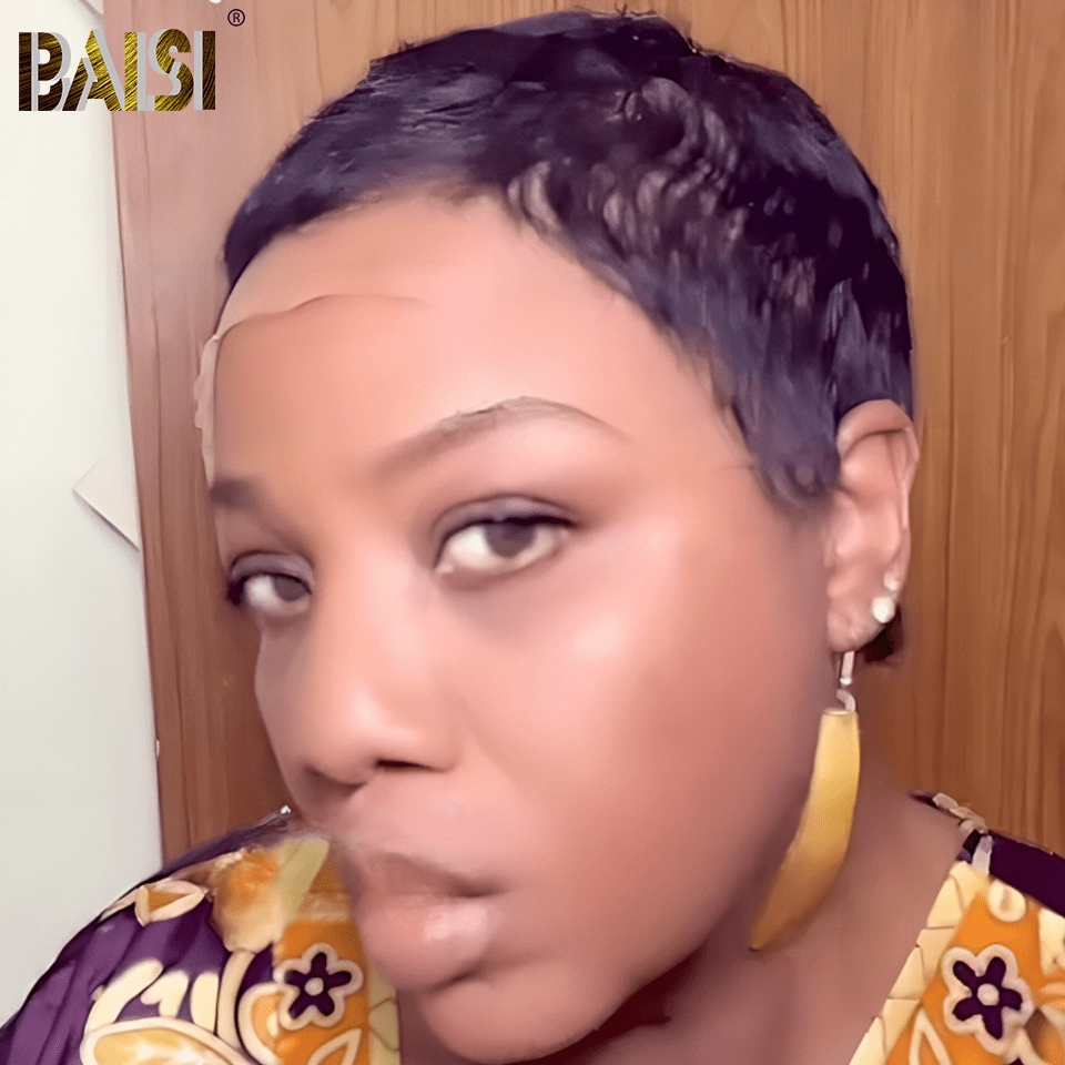 BAISI Super Short Cut Pixie Lace Wig