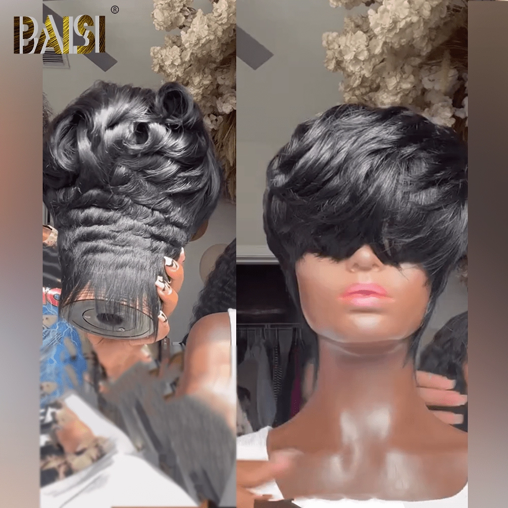 BAISI Unique Style Machine Made Wig