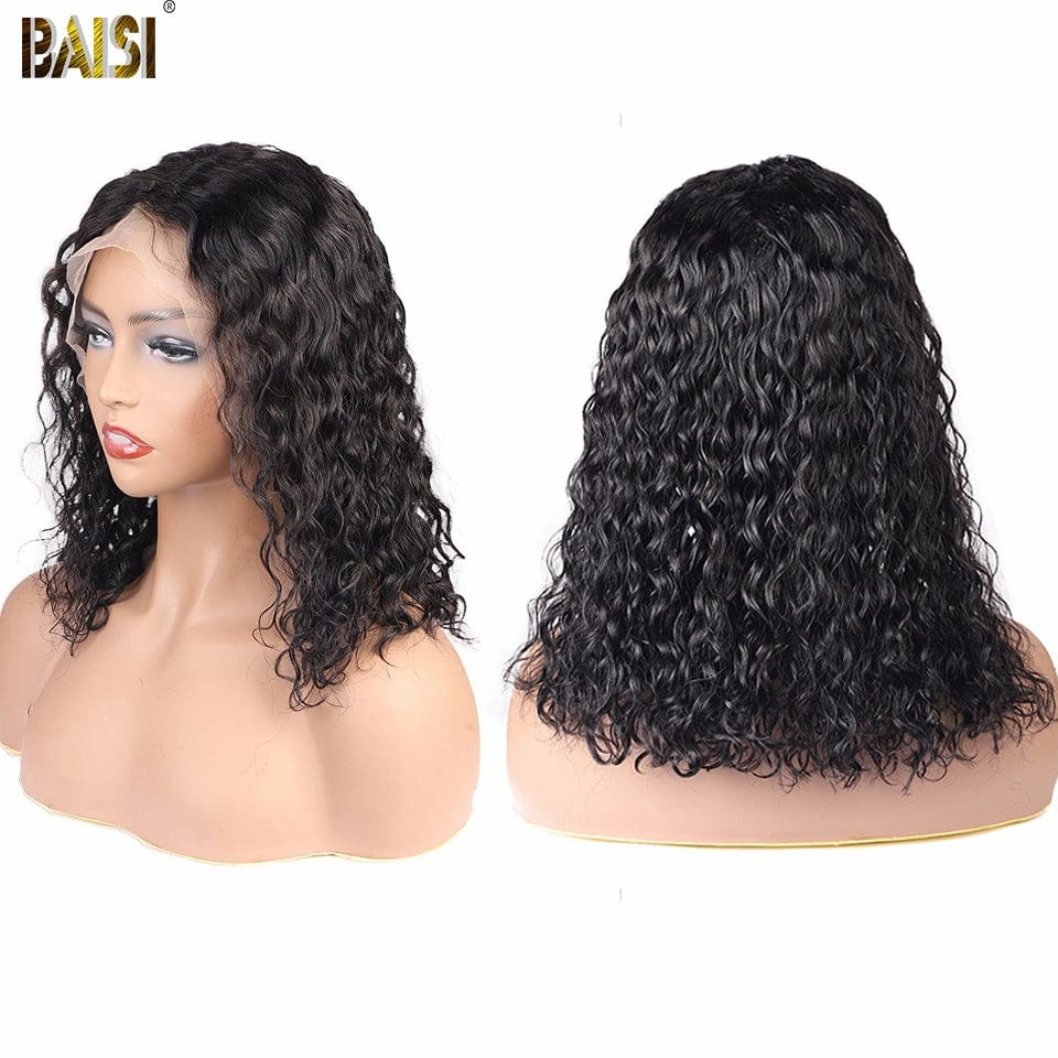 BAISI Water Wave Bob Wig 100% Human Hair