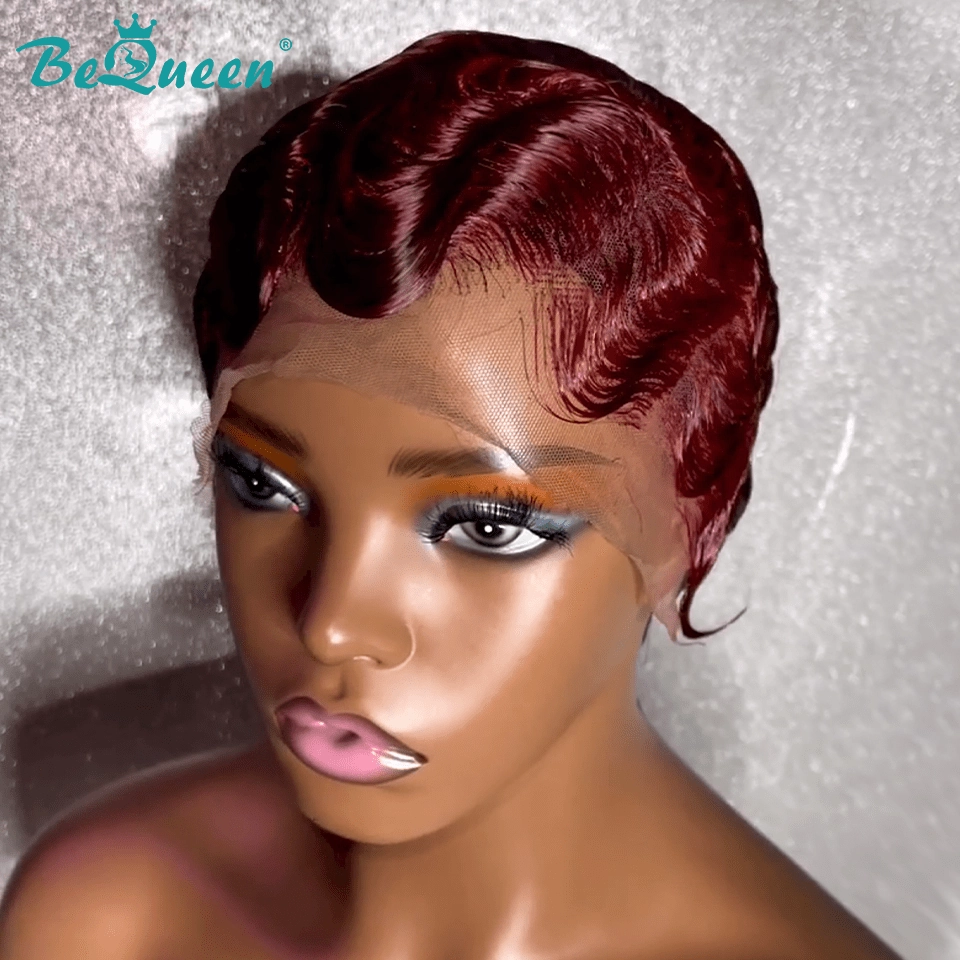 Bequeen 13*4 Lace Frontal Water Wavy Pixie Wig