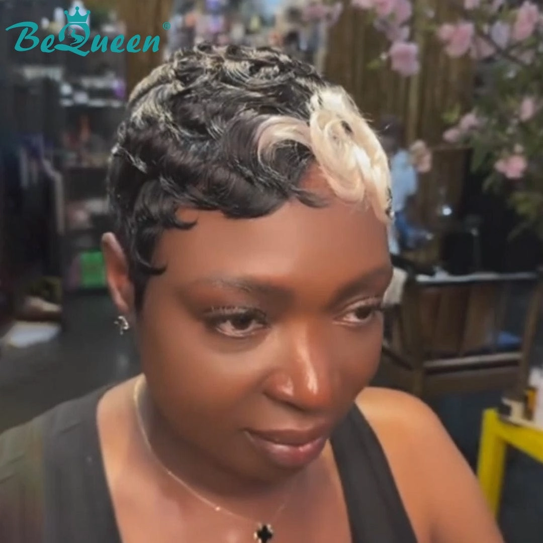Bequeen 1B & 613 Machine Made Pixie Wig