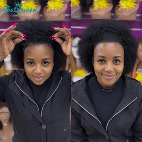 Bequeen 1B Natural Black Special Pixie Wig