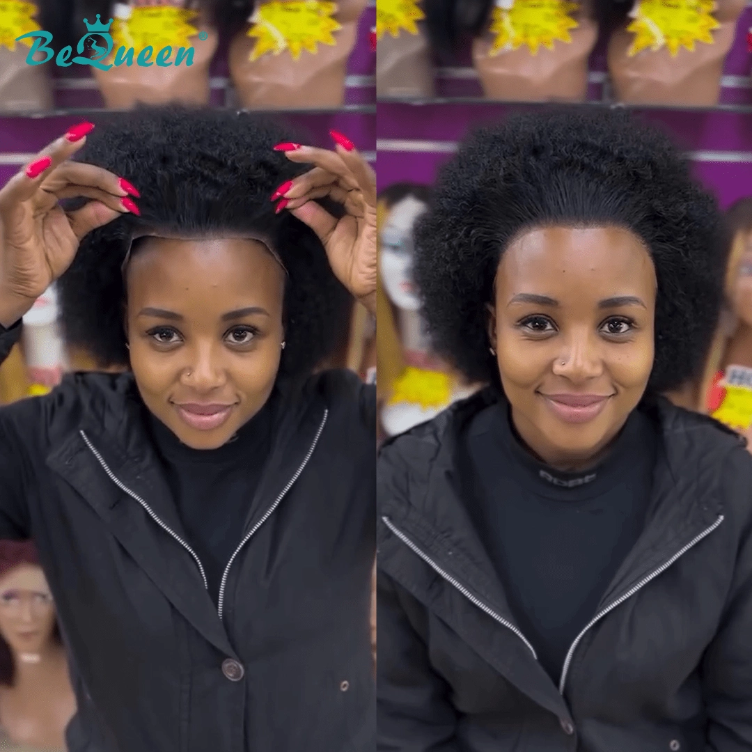 Bequeen 1B Natural Black Special Pixie Wig