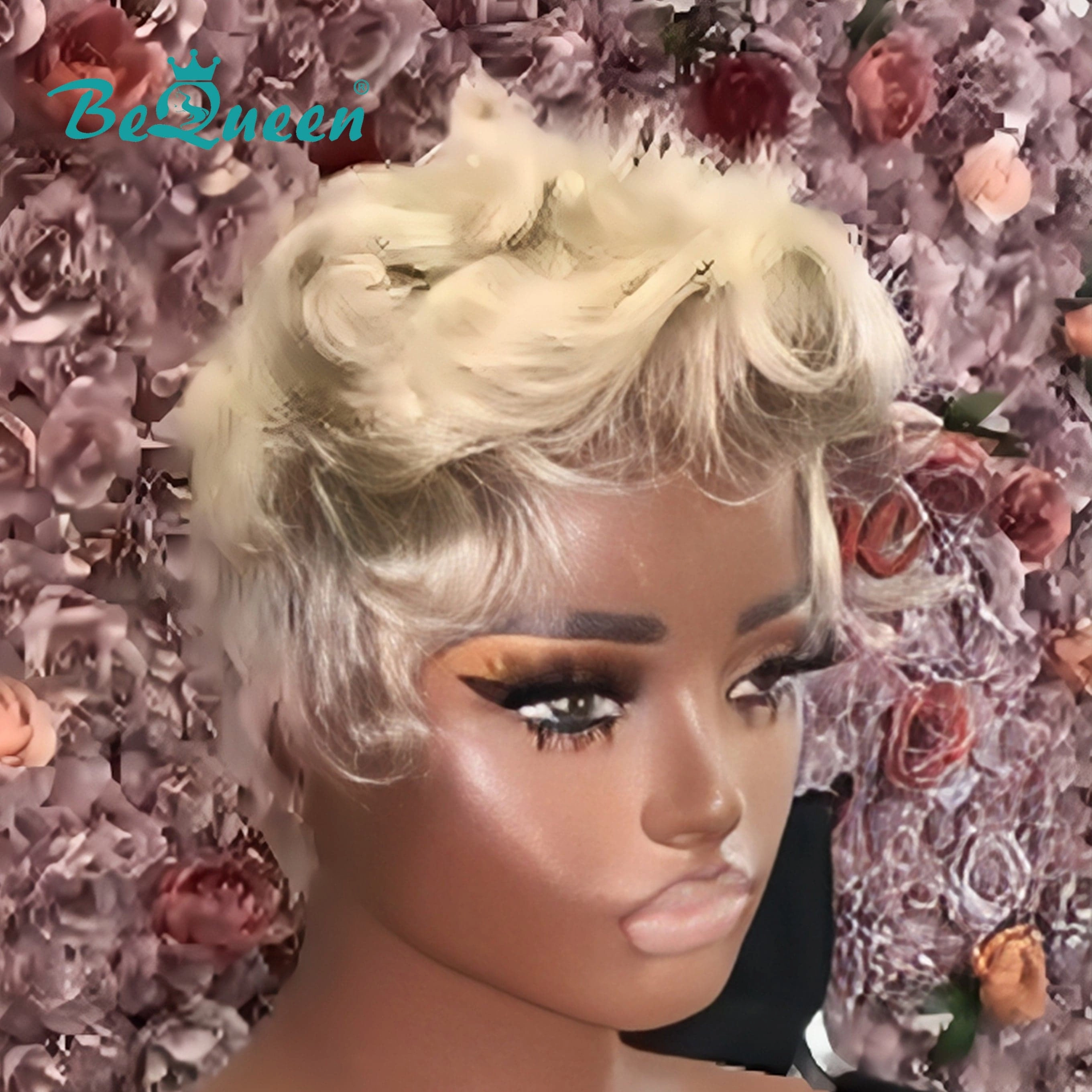 Bequeen Blonde Style Lace Pixie Wig