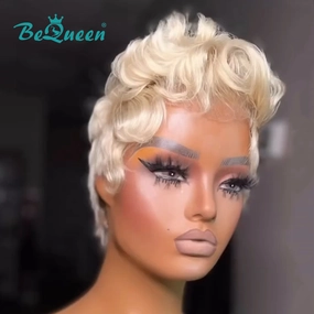 Bequeen Blonde Style Lace Pixie Wig