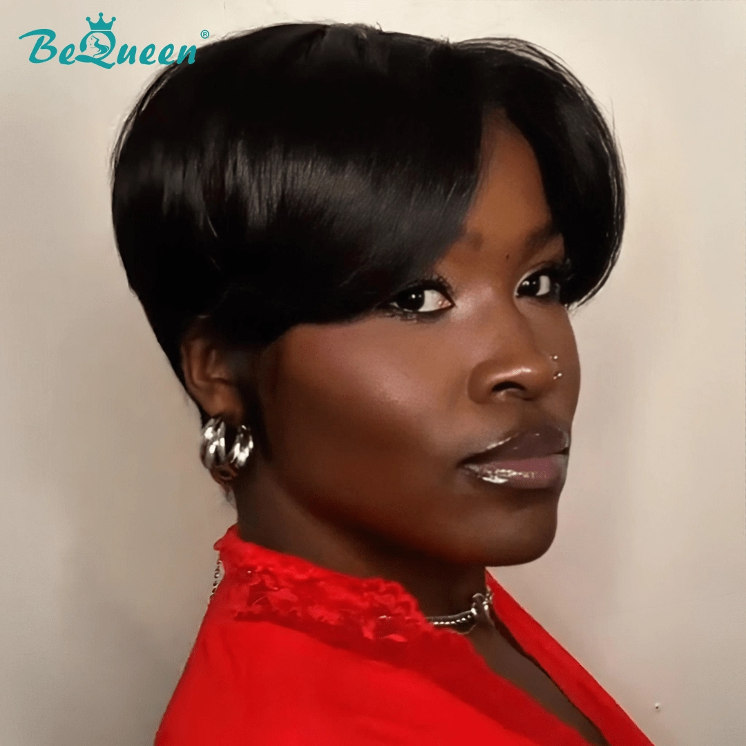 Bequeen Cute Bang Pixie Lace Frontal Wig