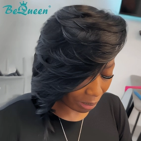 Bequeen Feshion Side Part Pixie Lace Wig
