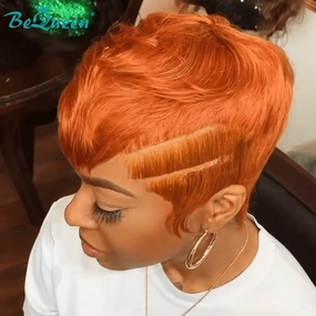 Bequeen Fiery Edge Pixie Lace Wig