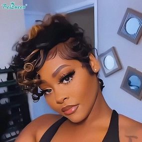 Bequeen Highlight Finger Wave Lace Wig