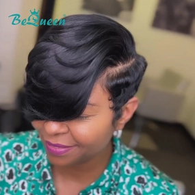 Bequeen Left Side Part Pixie Lace Wig