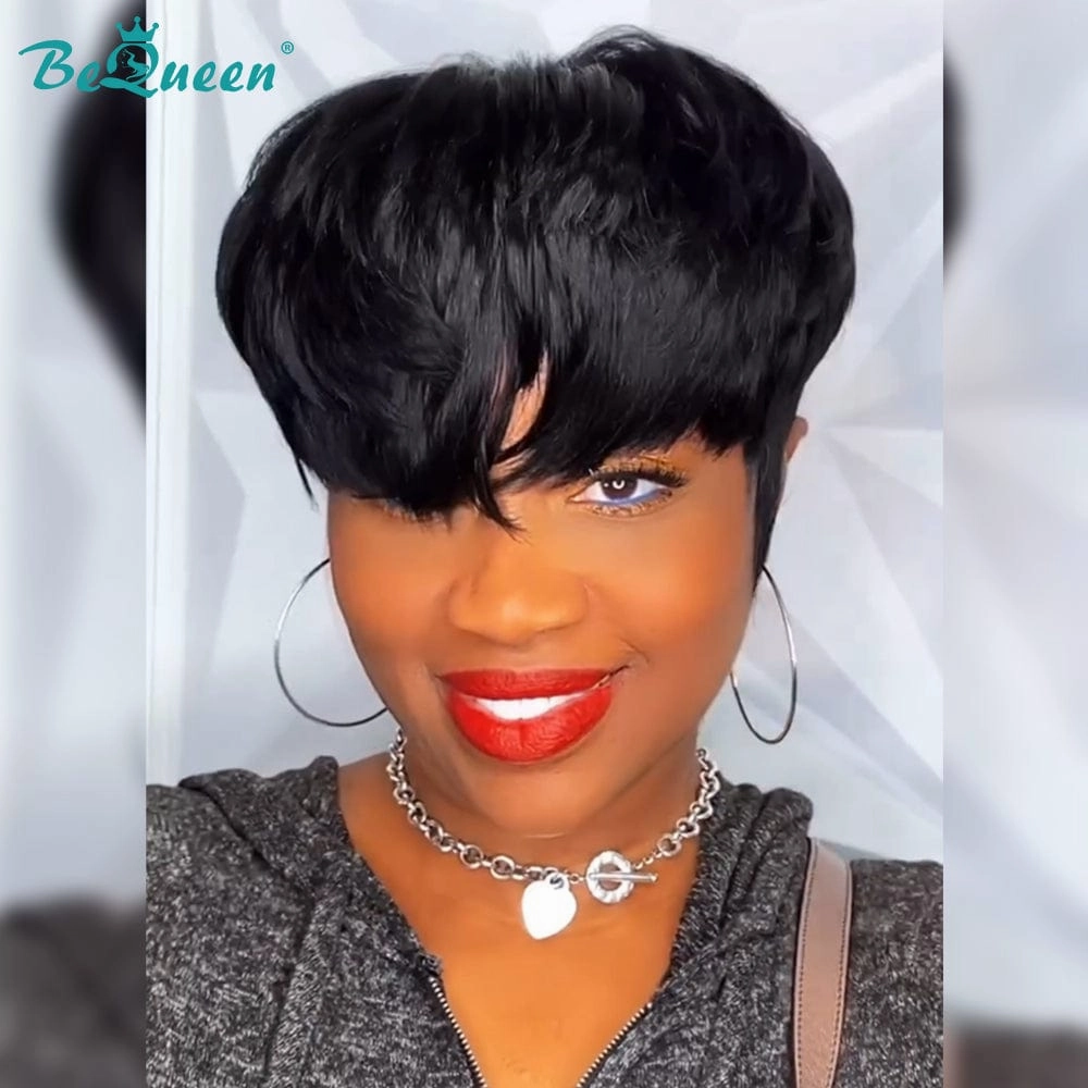 Bequeen Machine Made Short Cut Wig