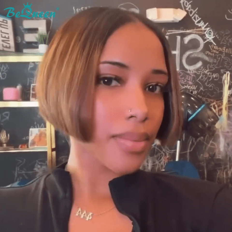 Bequeen Mix Color Short Cut Lace Wig